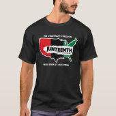 Naam bewerken Tekst USA Map Juneteenth T-shirt (Voorkant)