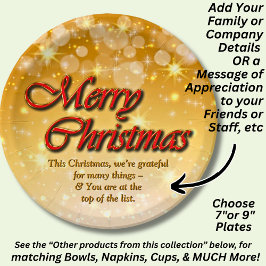 Naam bewerken Tekst voor kerstmis 20xx 7 inch Papieren Bordje