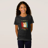 Naam bewerken Text Crazy Guinee Pig Girl T-shirt (Voorkant volledig)