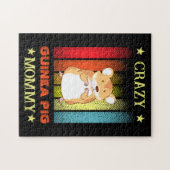 Naam bewerken Text Crazy Guinee Pig Lady Ma Legpuzzel (Horizontaal)