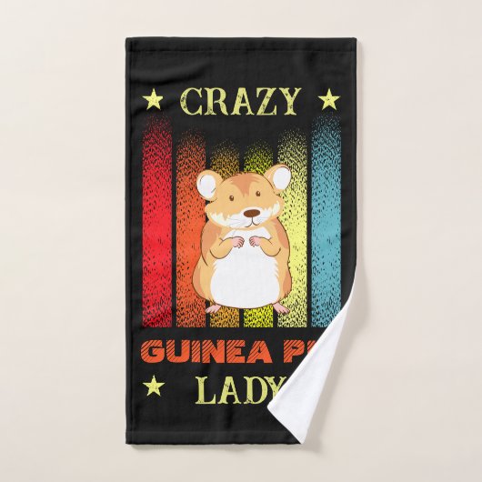 Naam bewerken Text Crazy Guinee Varkenspijn Handdoek (Handdoek)