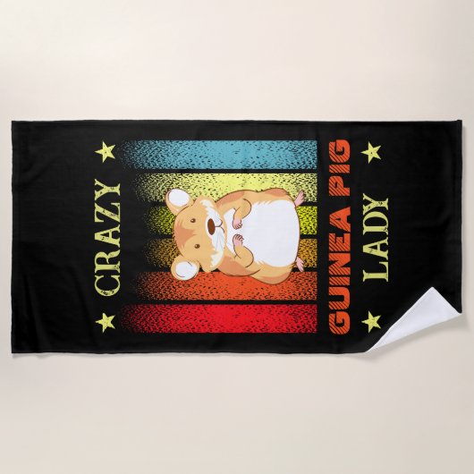 Naam bewerken Text Crazy Guinee Varkenspijn Strandlaken (Voorkant)