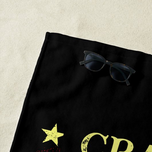 Naam bewerken Text Crazy Guinee Varkenspijn Strandlaken (In situ)