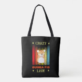 Naam bewerken Text Crazy Guinee Varkenspijn Tote Bag (Achterkant)