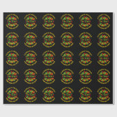 Naam bewerken Text Juneteenth Sunflower & Slogans Cadeaupapier (Vlak)