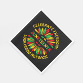 Naam bewerken Text Juneteenth Sunflower & Slogans Servet (Hoek)