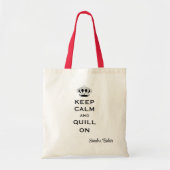 Naam, Bewerken Word Quill, Schattige Katoen Tas (Voorkant)