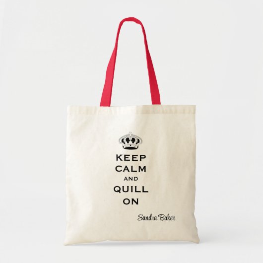 Naam, Bewerken Word Quill, Schattige Katoen Tas (Voorkant)