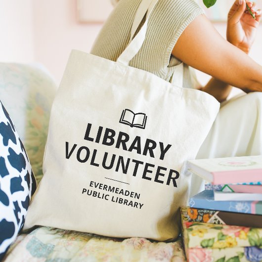 Naam bibliotheek vrijwilliger tote bag