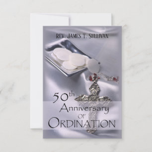 Naam bidkaart 50-jarig priesterjubileum bedankkaart