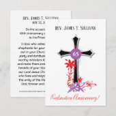 Naam bidkaart 65ste verjaardag priesterwijding zwa bedankkaart (Voorkant / Achterkant)