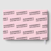 Naam Black Blush Roze Verjaardag Gastenboek (Achterkant)