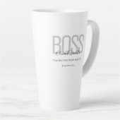 Naam Black Grey Boss Latte Mok (Rechterhoek)