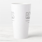 Naam Black Grey Boss Latte Mok (Voorkant)