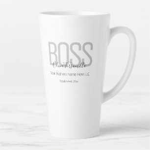Naam Black Grey Boss Latte Mok