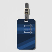 Naam Blauw Afstuderen PhD Bagagelabel (Voorkant (verticaal))