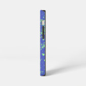 naam blauw groene surf stijl iPhone hoesje (Linkerkant)