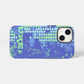 naam blauw groene surf stijl iPhone hoesje (Achterkant horizontaal)
