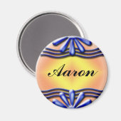 Naam Blauw Magneet (Voorkant / Achterkant)