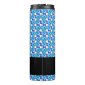 naam Blauw orchideeën patroon Thermosbeker (Achterkant)