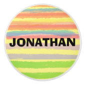 NAAM Blauw Sinaasappel Groene Strepen Keramische K Keramische Knop (Voorkant)