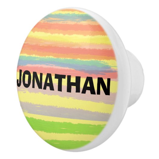 NAAM Blauw Sinaasappel Groene Strepen Keramische K Keramische Knop (Rechts)