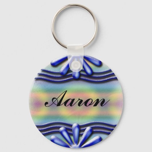 Naam Blauw Sleutelhanger (Voorkant)