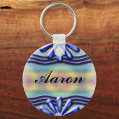 Naam Blauw Sleutelhanger (Voorkant)