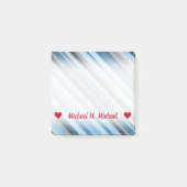  naam; Blauwe en grijze aantekeningen Post-it® Notes (Voorkant)