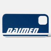 Naam blauwe en witte strijkplank voor sportbeoefen Case-Mate iPhone case (Achterkant (horizontaal))