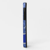 Naam blauwe glitter zilveren ankschepen Case-Mate iPhone case (Achterkant/links)