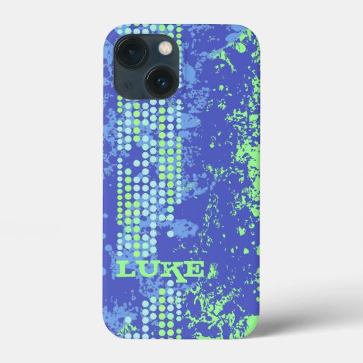 naam blauwe groene surf stijl Case-Mate iPhone case (Achterkant)