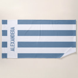 Naam Blauwe Laatste Toast Op de Kust Meisjesuitje Strandlaken