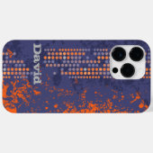 naam blauwe oranje surf stijl Case-Mate iPhone case (Achterkant (horizontaal))