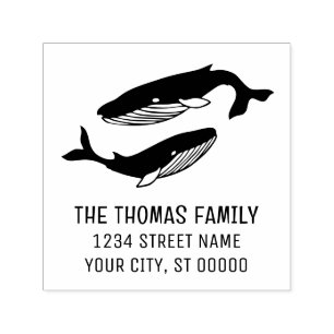 Naam blauwe vinvis Retouradres Zelfinktende Stempel