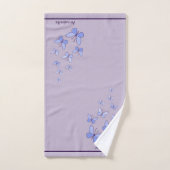 Naam Blauwe Vlinder Doodle Kaleidoscoop Lavendel Bad Handdoek (Handdoek)