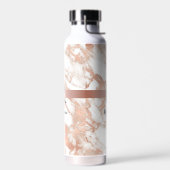 Naam & Blk Monogram, Wit & Roze Goud Marmer Vs 2 Waterfles (Links)