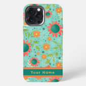 naam Bloemen Custom Pattern Inspirivity iPhone Hoesje (Achterkant)