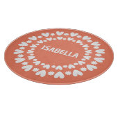 Naam bloemen en harten snijplank (Hoek)