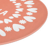 Naam bloemen en harten snijplank (Hoek)