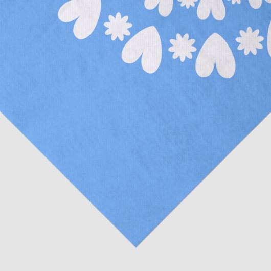 Naam bloemen en harten tissuepapier (Detail)