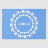 Naam bloemen en harten tissuepapier (Voorkant)