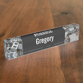 Naam + Blokken & blokken Demolitie Rubberen puin Naambordje (Zijkant)