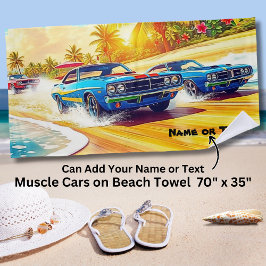 Naam, Blue Muscle Cars op Sandy Strandlaken