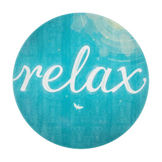 Naam: Blue Relax Design Snijplank (Voorkant)