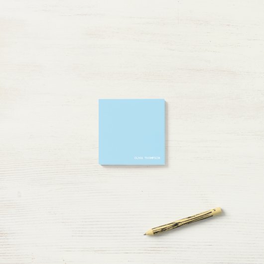 Naam Blue Sticky Post-it® Notes (Op bureau)