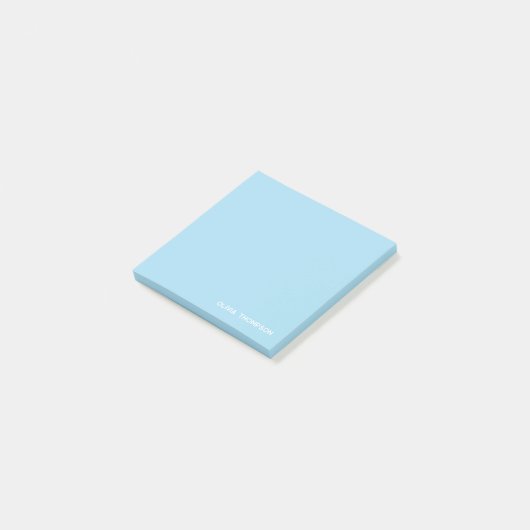 Naam Blue Sticky Post-it® Notes (Schuin)