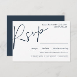 NAAM BlueScript WEDDING RSVP MEAL CHOICE