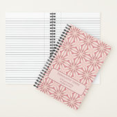 Naam Blush Pink Abstract Floral Chic  Girly Notitieboek (Binnen)