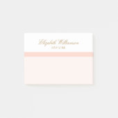 Naam Blush Pink White Post-it® Notes (Voorkant)
